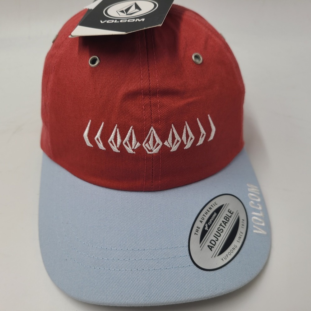 Volcom Hat Adjustable Stone Strapback Surf Skate Skateboard Red‎ Blue Men Cotton